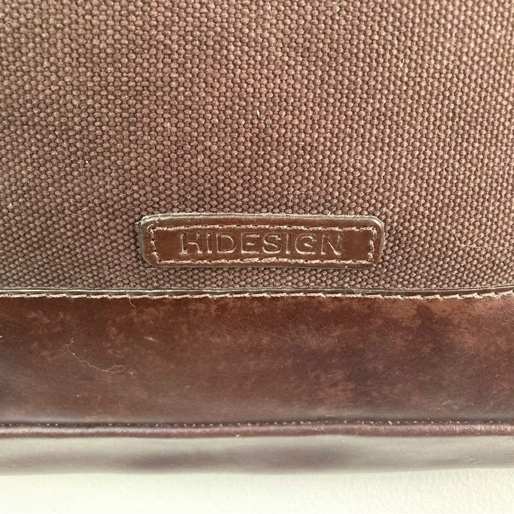 Leather Trim Laptop Bag by Hidesign